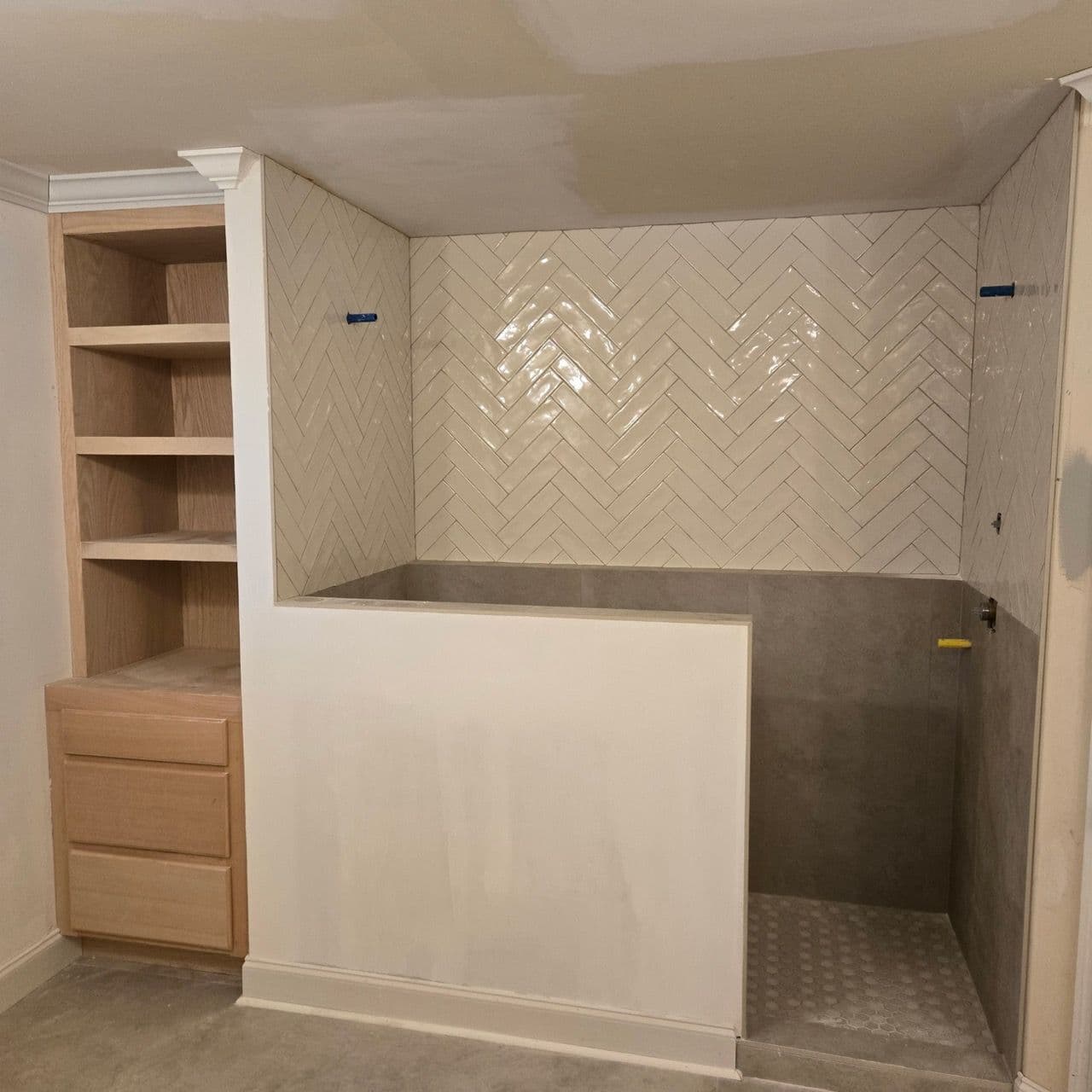 Gallery photos for Modern Bathroom Remodel with Herringbone Tile: Image #2