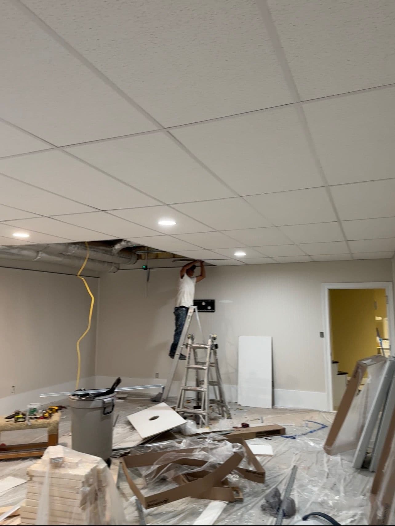 Transformative Ceiling Installation in Progress